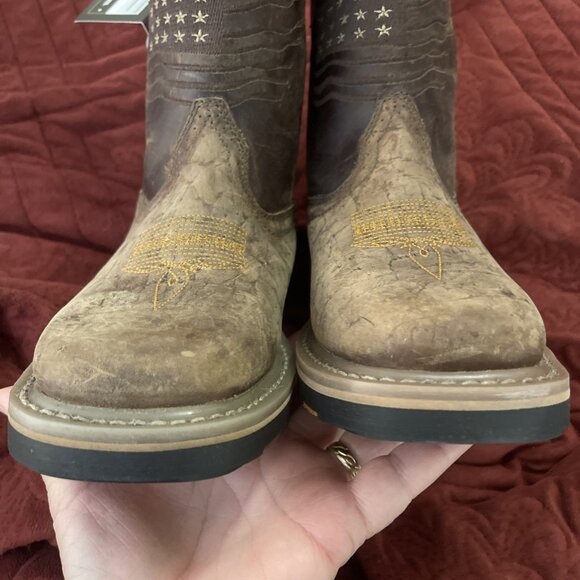 NWB Hoss Rushmore Soft Toe Boot Brown Leather Cowboy Western Stars Men Sz 5.5 M‎ - Picture 9 of 16